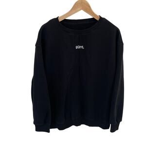 EQYL Crewneck Black Sweatshirt // XL